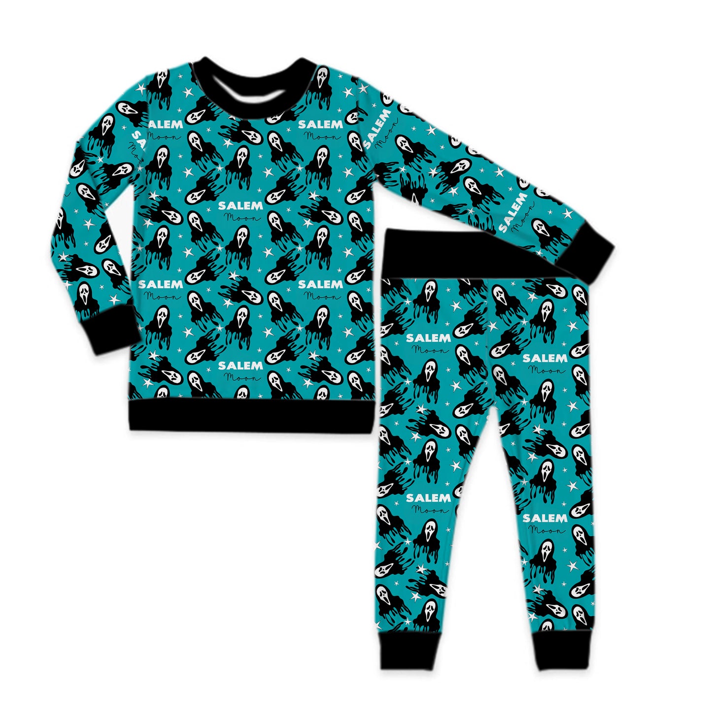 Don't Hang Up Halloween Long Sleeve Jersey Jams – Two-Piece Loungewear Set