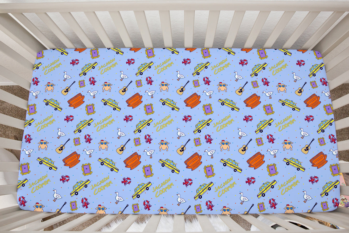 Besties Personalized Crib Sheet
