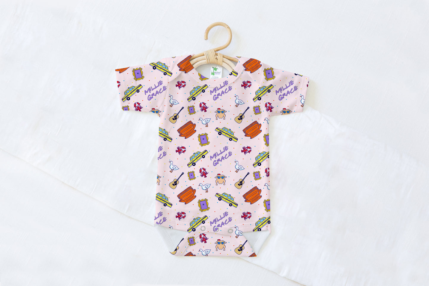 Besties Personalized Name Baby Bodysuit