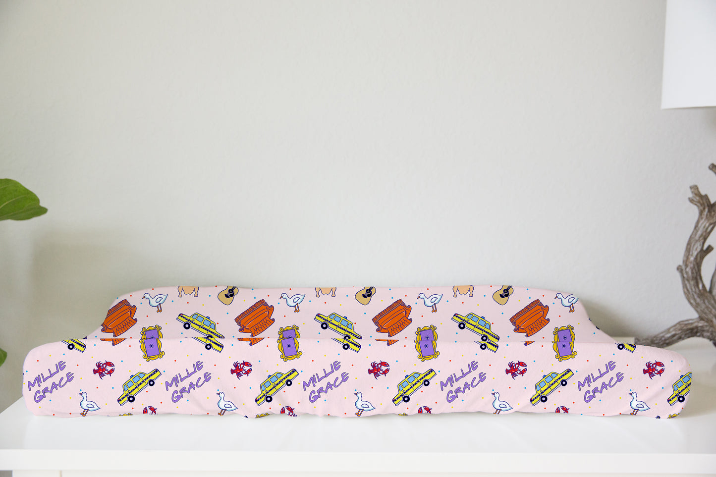 Besties Personalized Changing Pad Cover