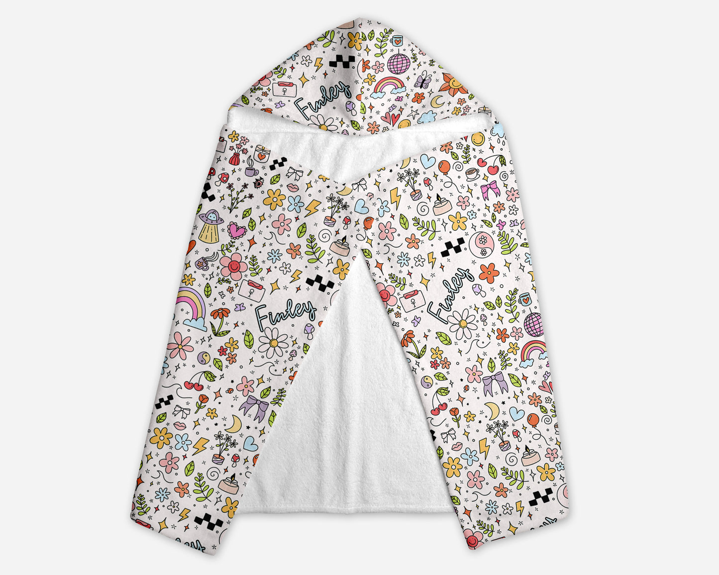 Girl Vibes Only Personalized Hooded Towel