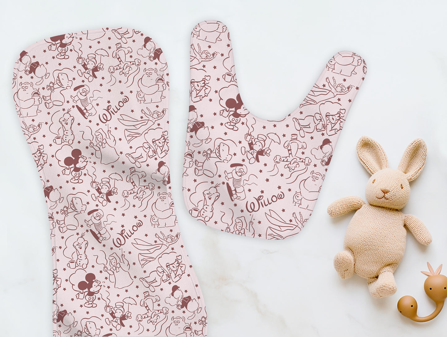 Park Doodles Burp Cloth & Bib
