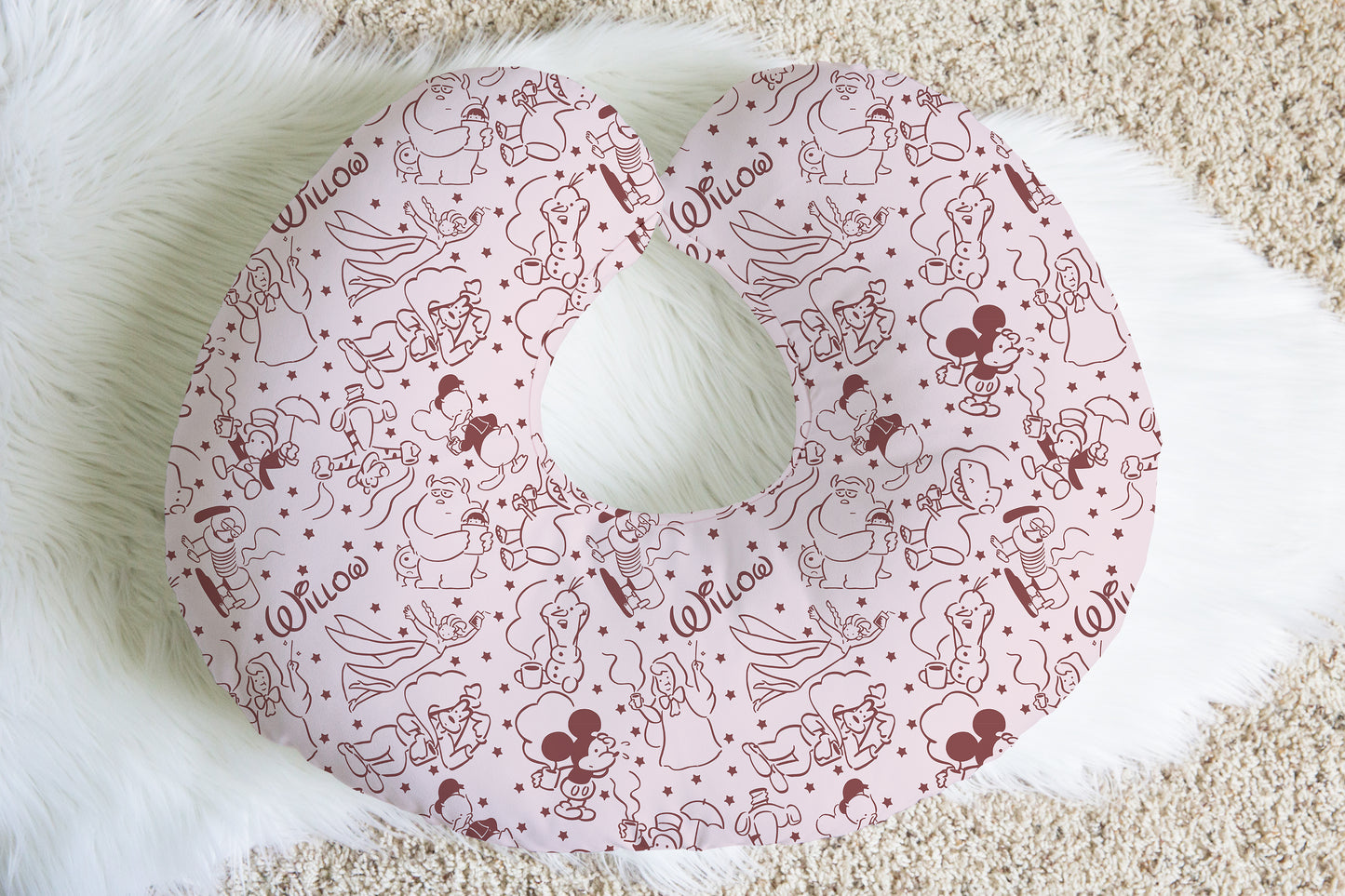 Park Doodles Personalized Name Nursing Pillow Cover