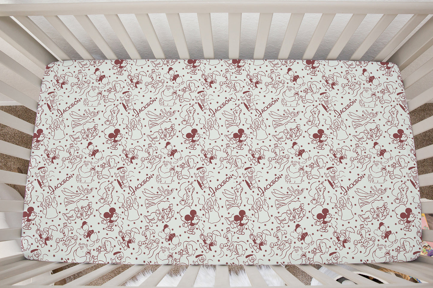 Park Doodles Personalized Crib Sheet