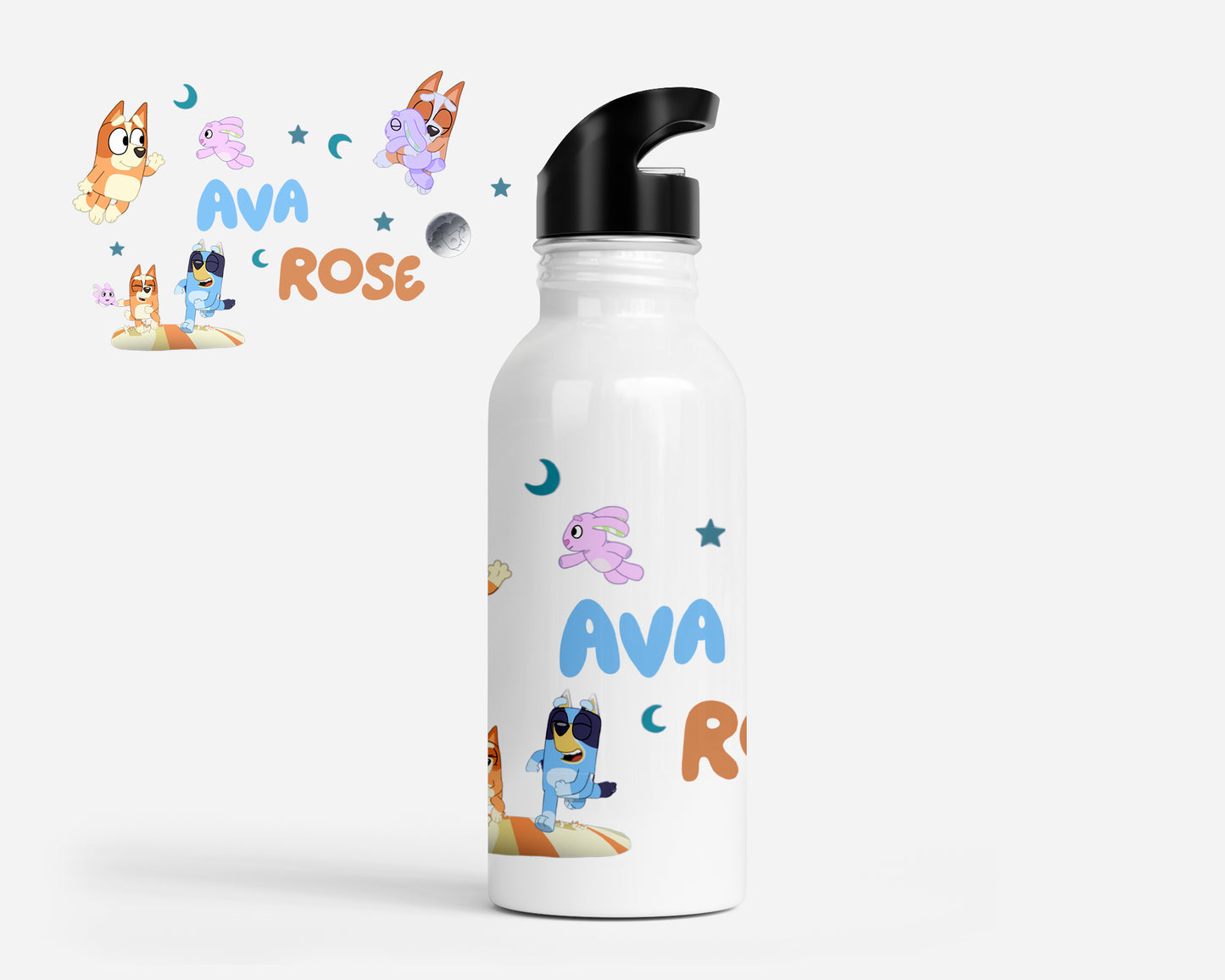 Sleepytime Pups Personalized Kids Water Bottle