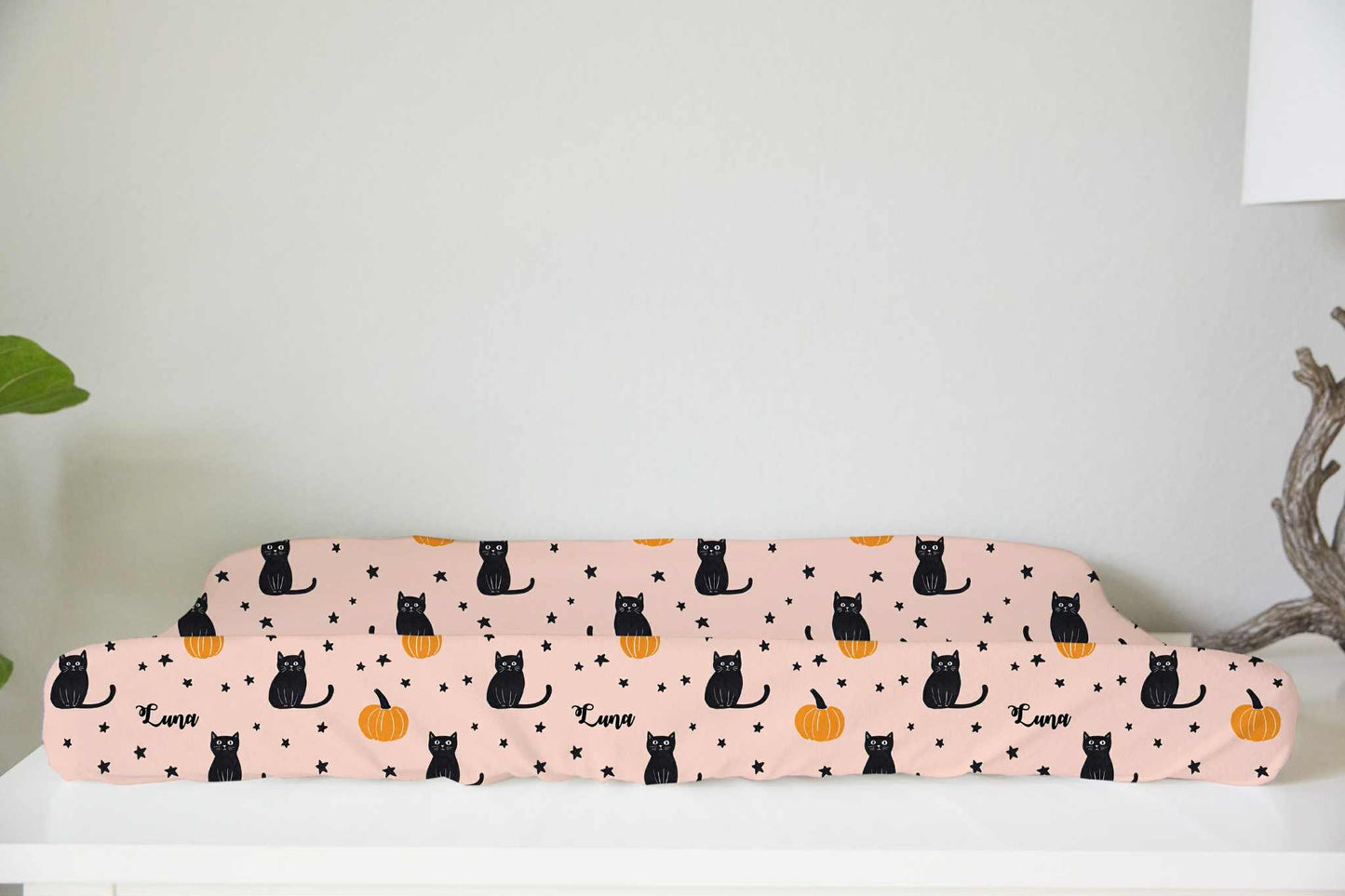 Purr-anormal Activity Halloween Personalized Changing Pad Cover