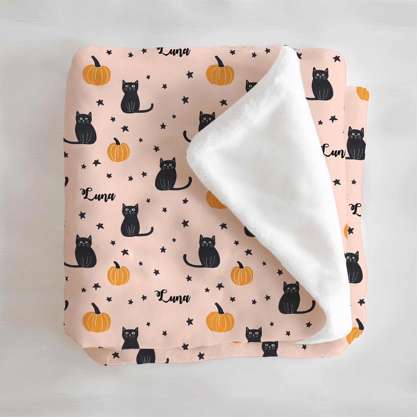Purr-anormal Activity Halloween Personalized Minky Blanket