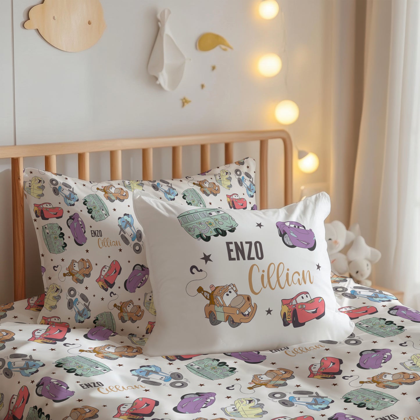 Mater & Friends Build Your Own Personalized Twin Bedding Set – Sheets & Pillowcase Options