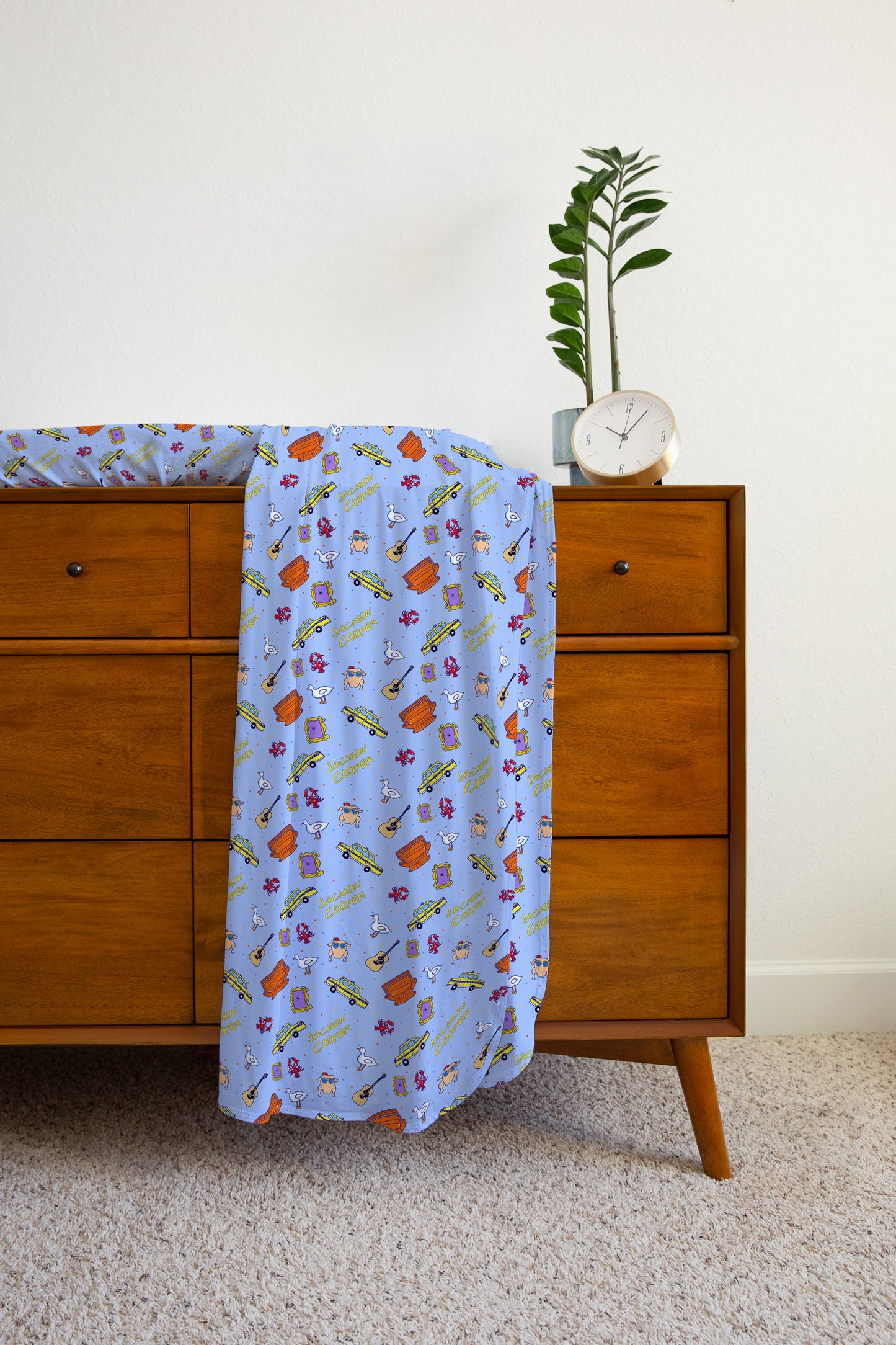 Besties Personalized Name Swaddle Blanket