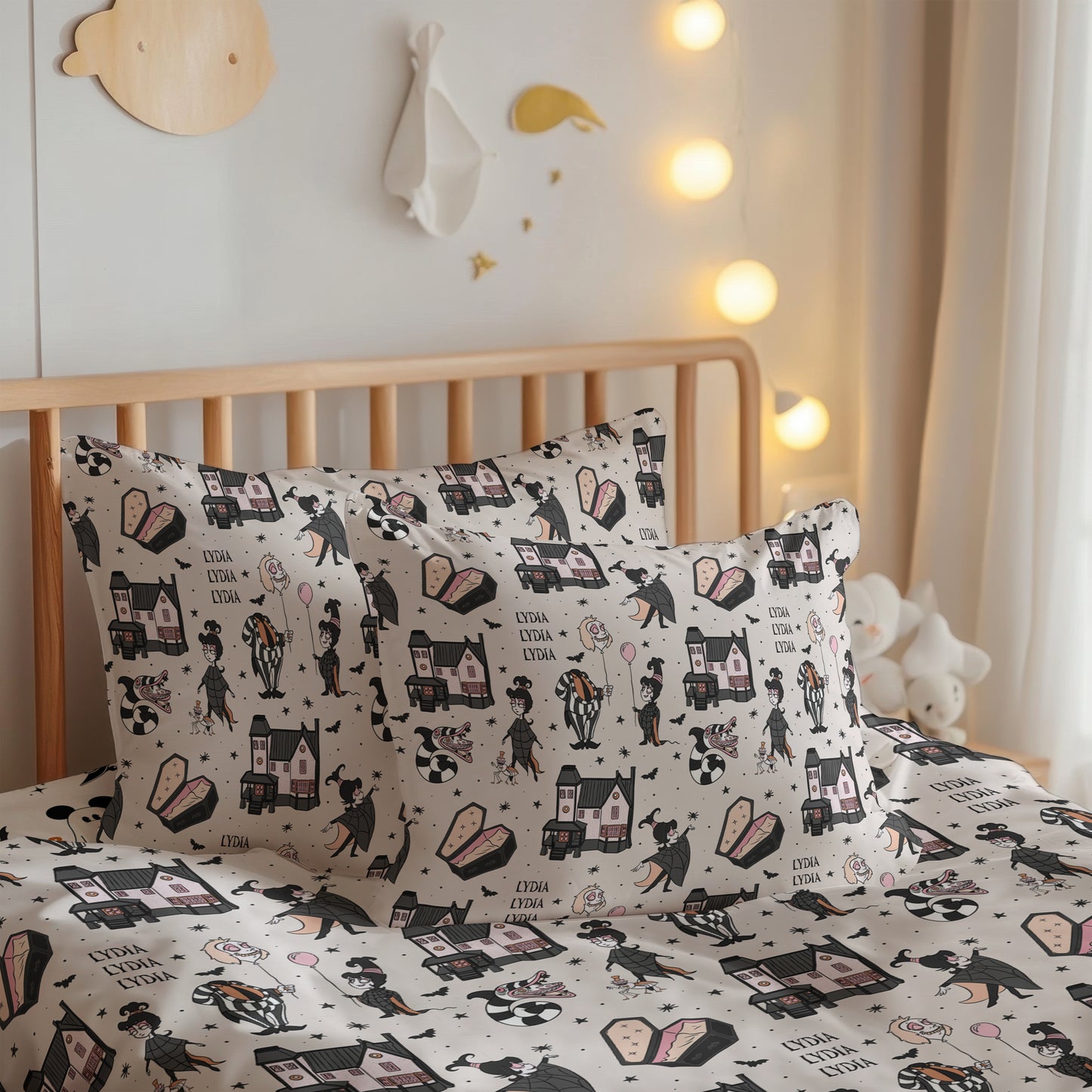 Say My Name 3X Halloween Build Your Own Personalized Twin Bedding Set – Sheets & Pillowcase Options