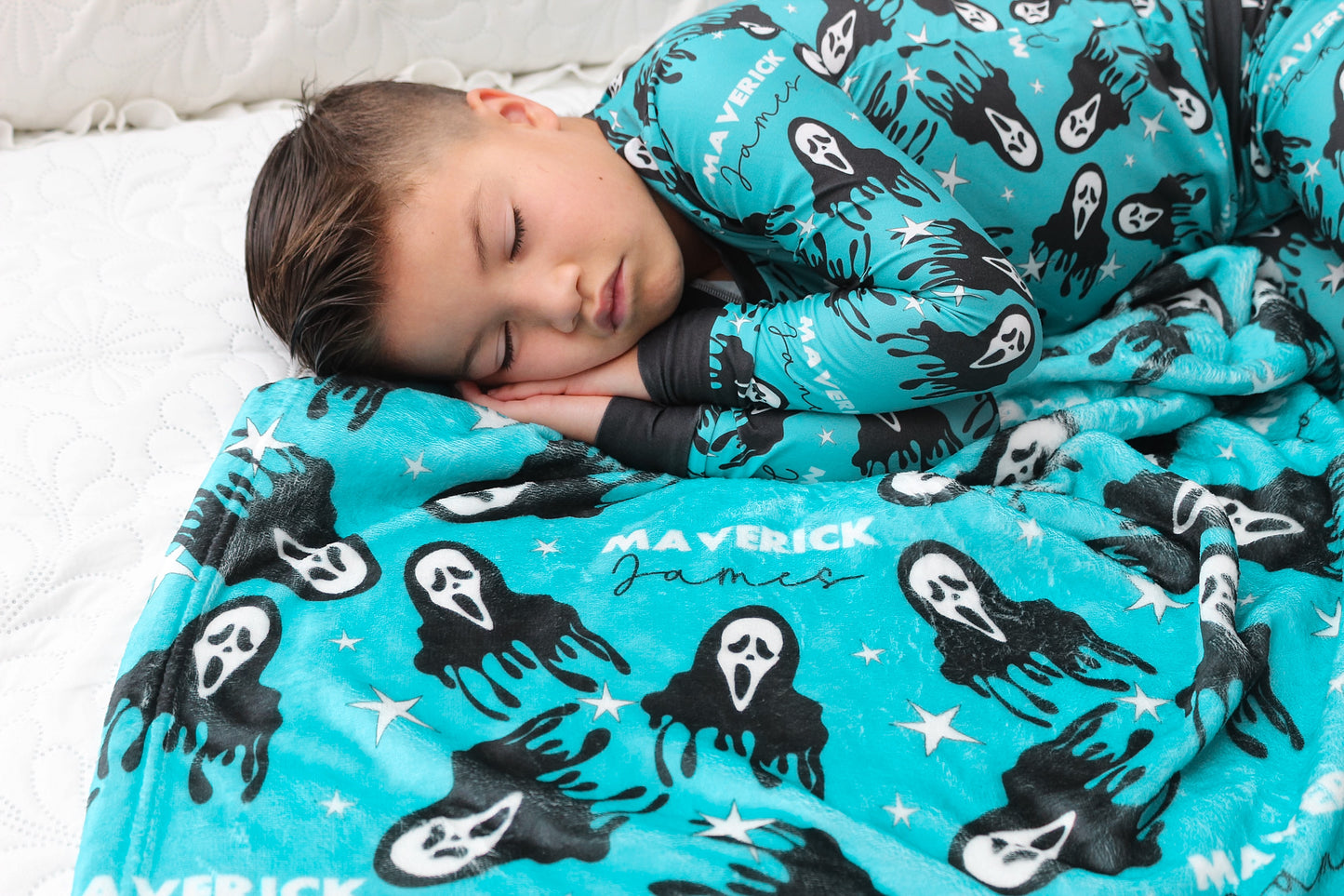 Don't Hang Up Halloween Long Sleeve Jersey Jams – Two-Piece Loungewear Set