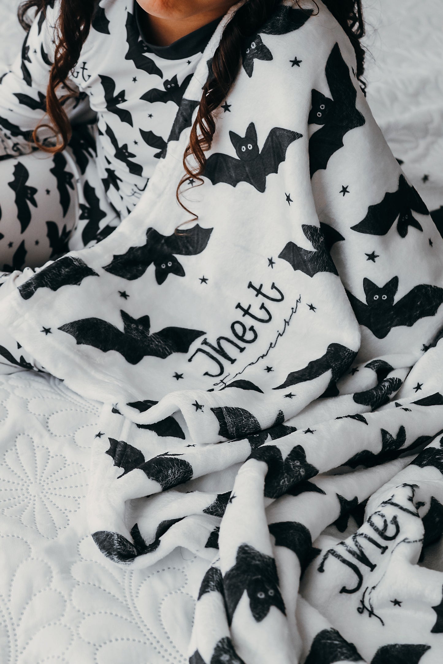 Feelin Batty Halloween Long Sleeve Jersey Jams – Two-Piece Loungewear Set