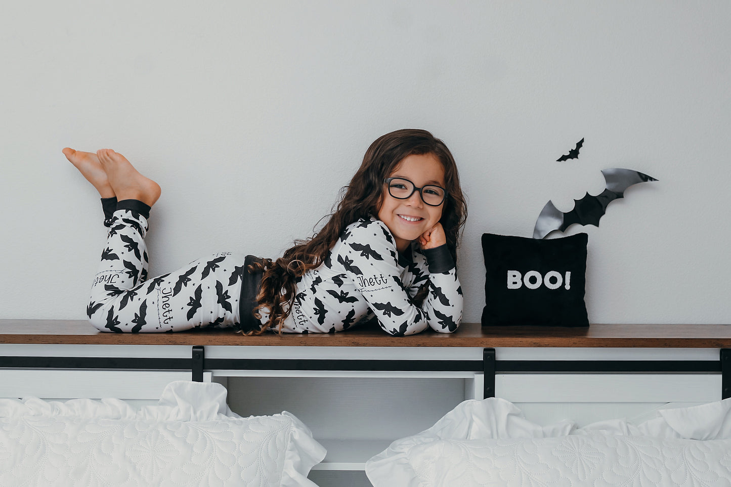Feelin Batty Halloween Long Sleeve Jersey Jams – Two-Piece Loungewear Set
