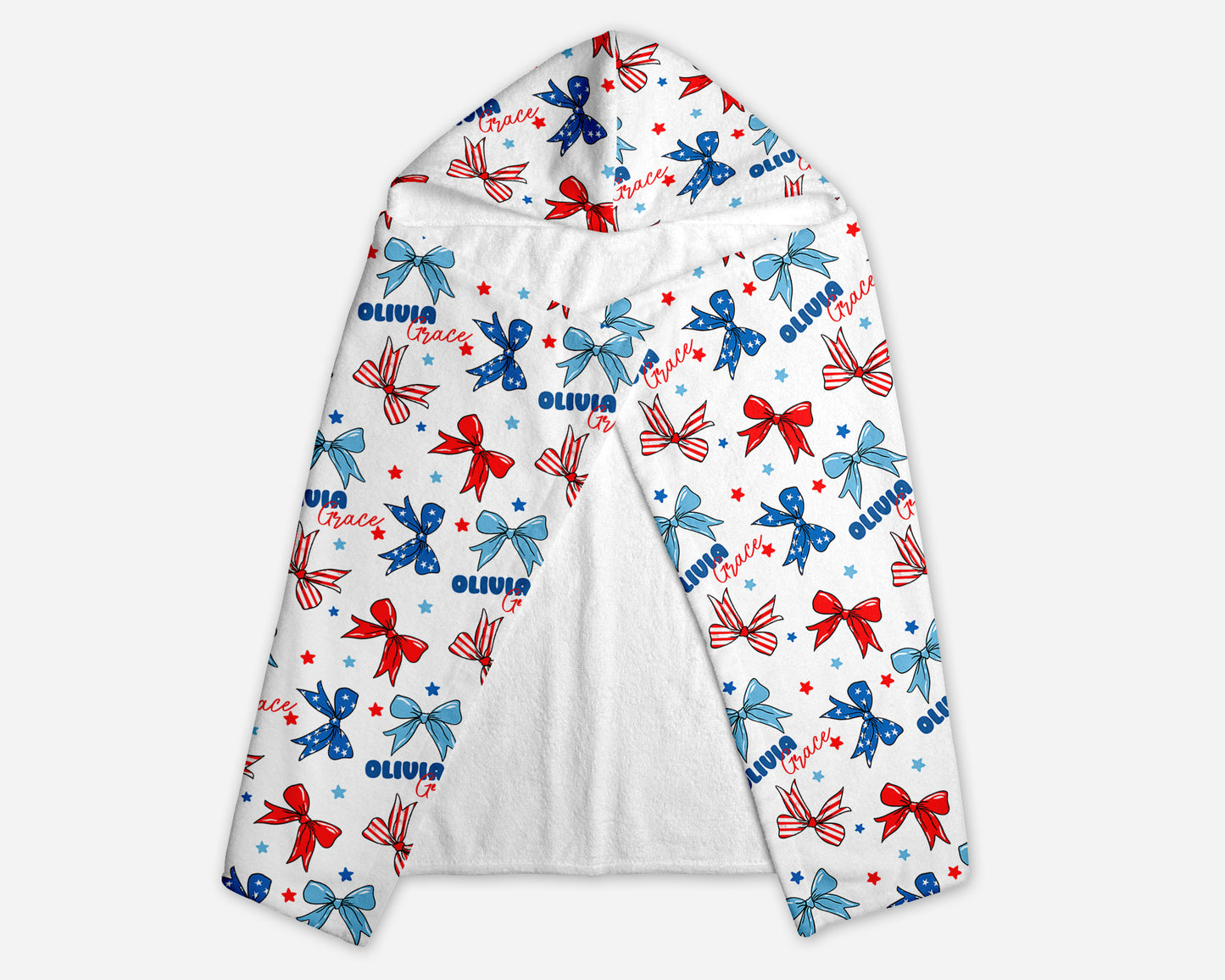 America The BOW-tiful Personalized Hooded Towel