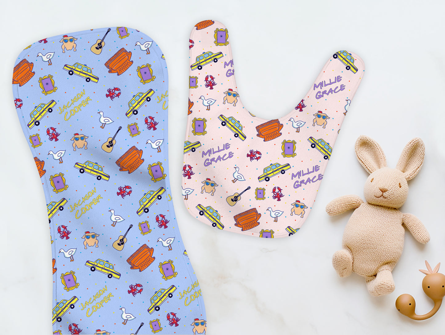 Besties Burp Cloth & Bib