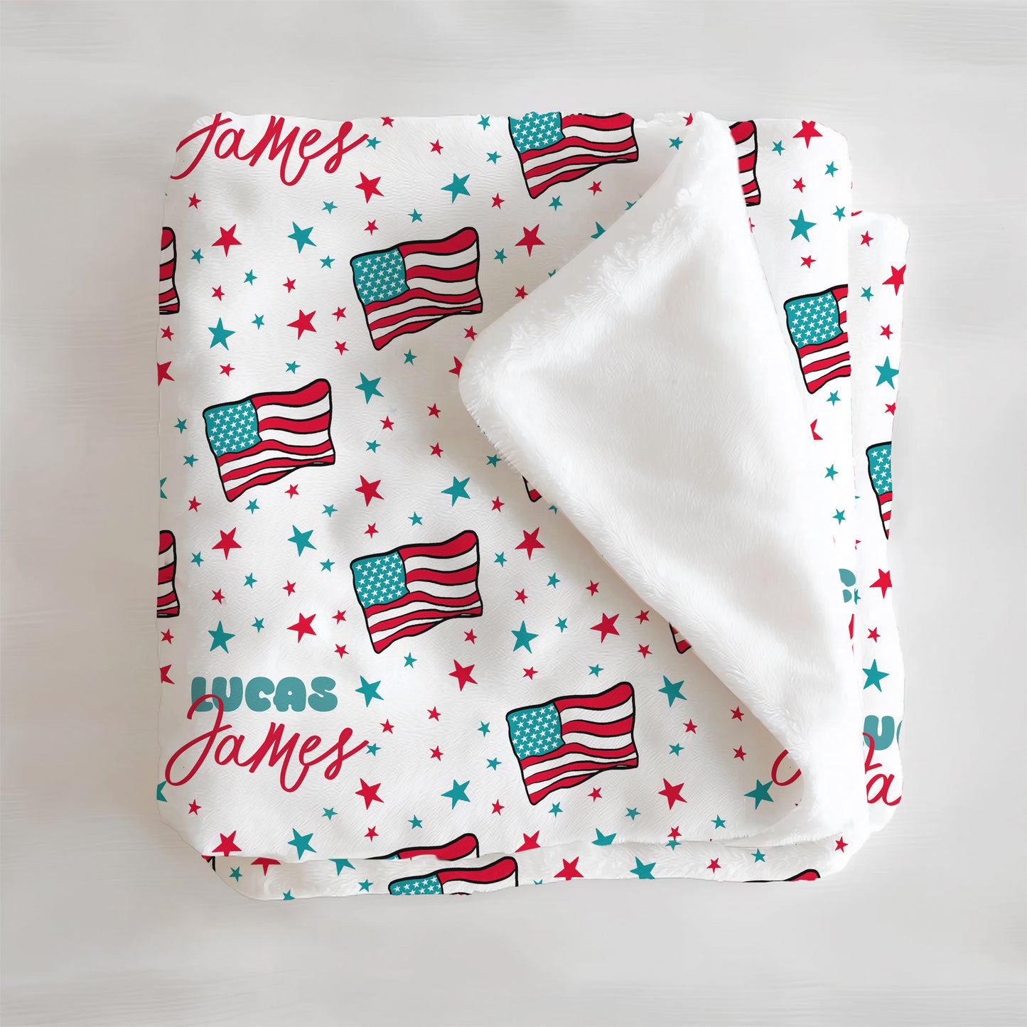 Land Of The Free Personalized Minky Blanket