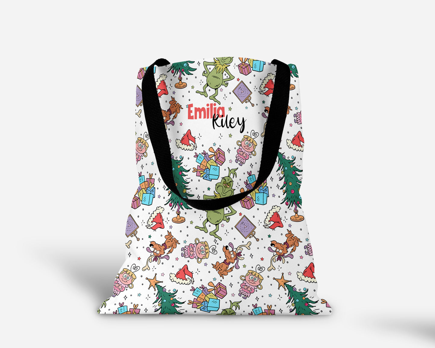 Mean But Merry Christmas Personalized Tote Bag