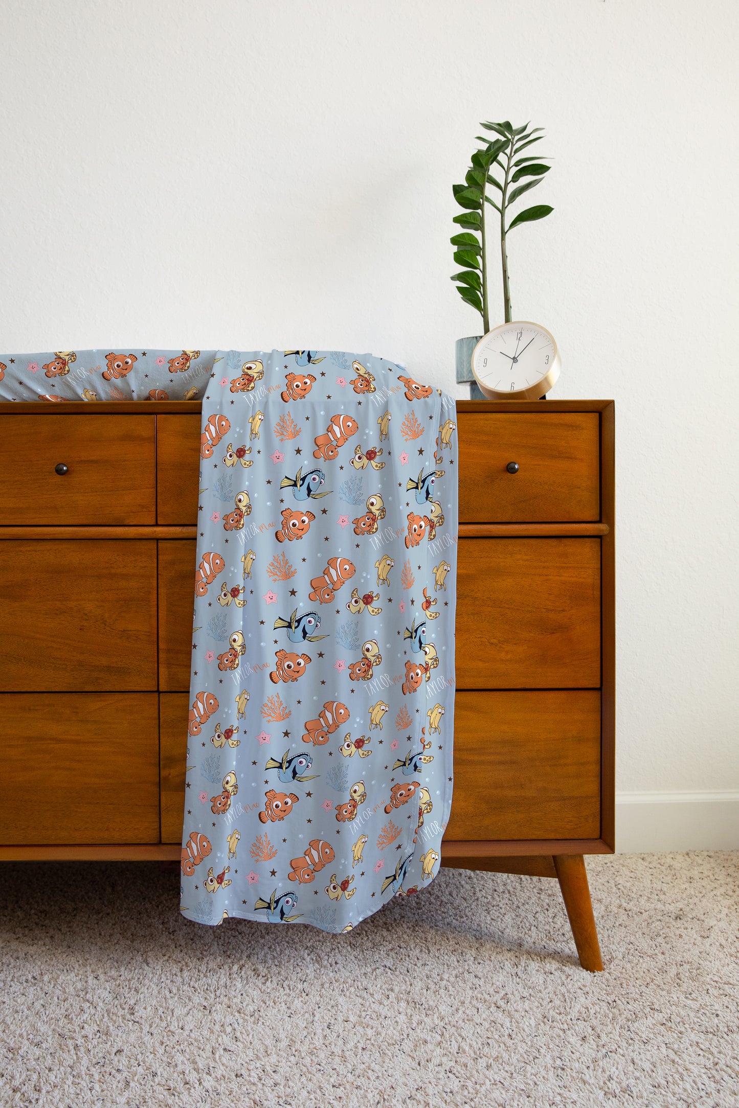 Keep Swimming Personalized Name Swaddle