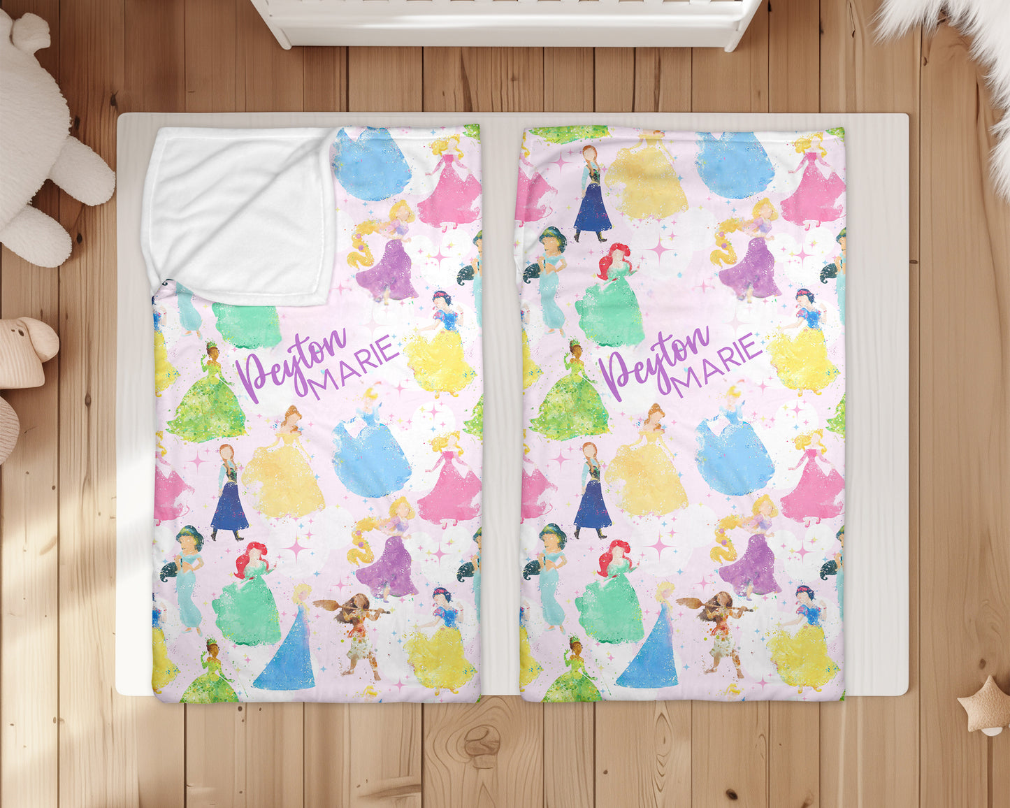 Princess Personalized Minky Plush Nap Sack