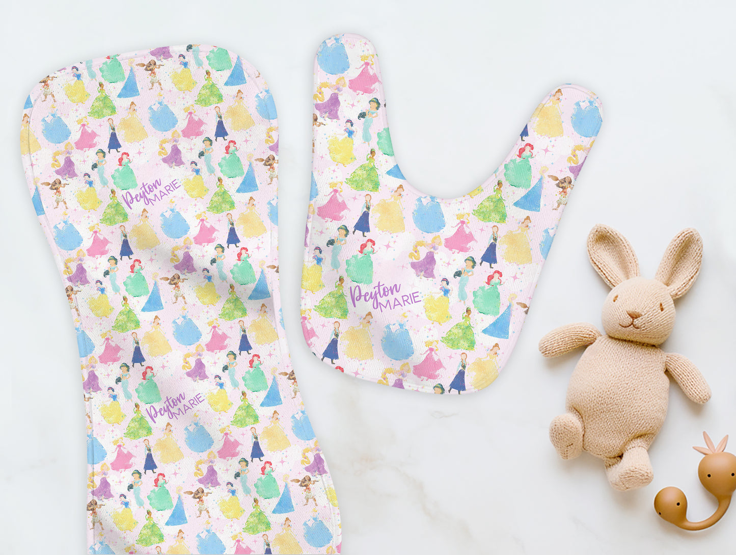 Princess Burp Cloth & Bib