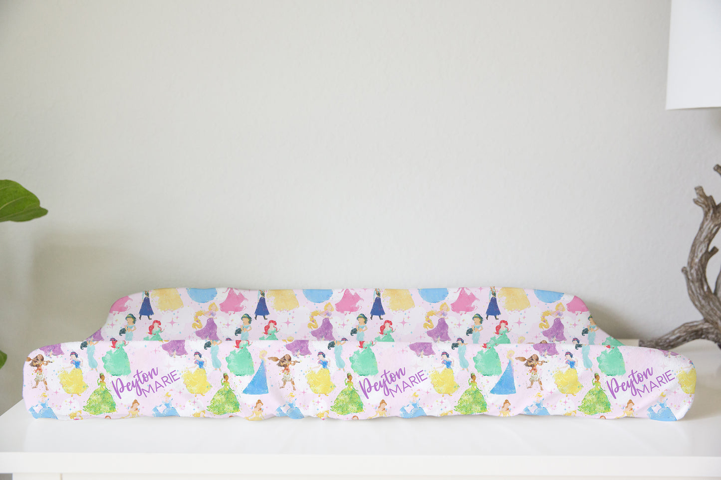 Princess Personalized Changing Pad Cover