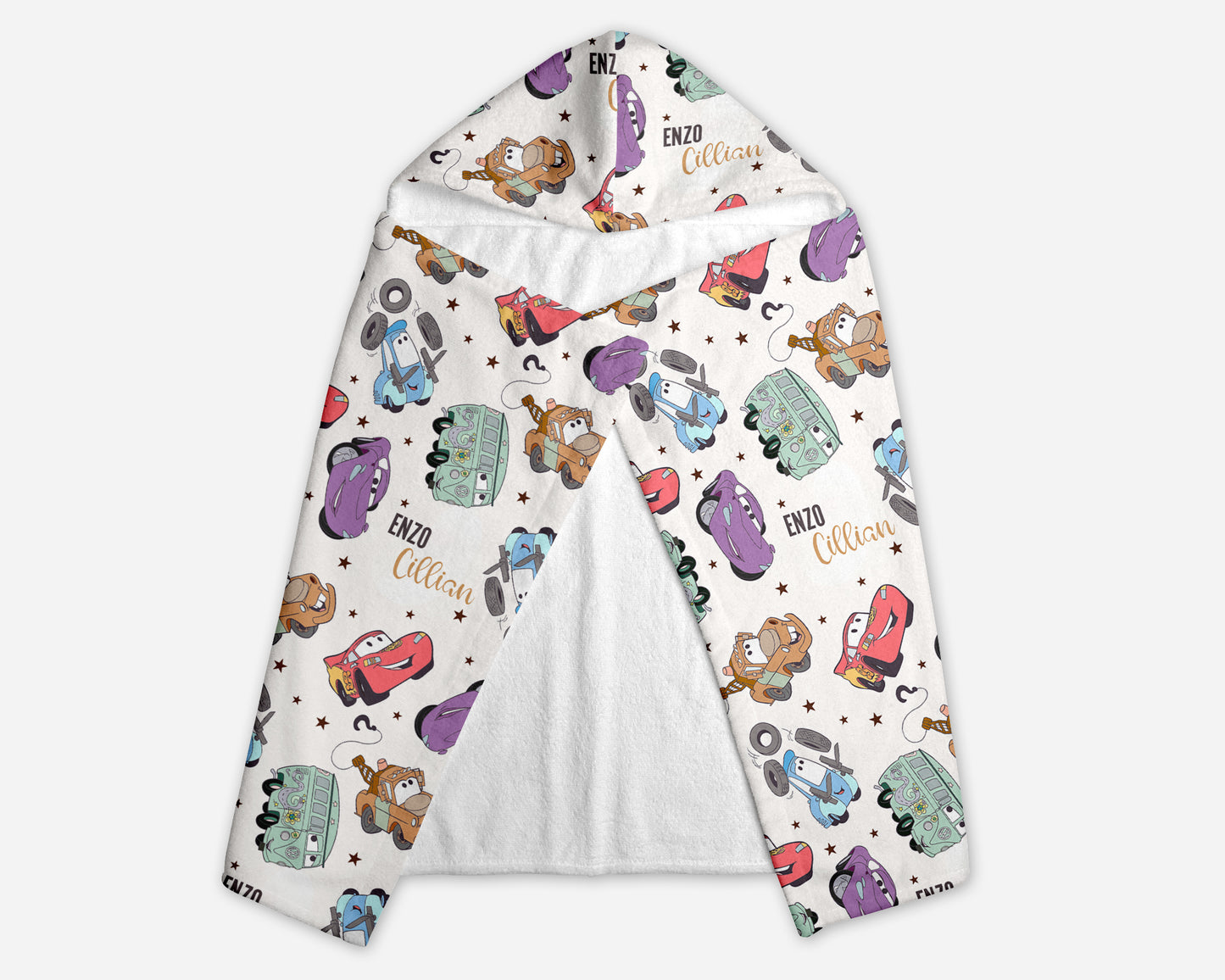 Mater & Friends Personalized Hooded Towel