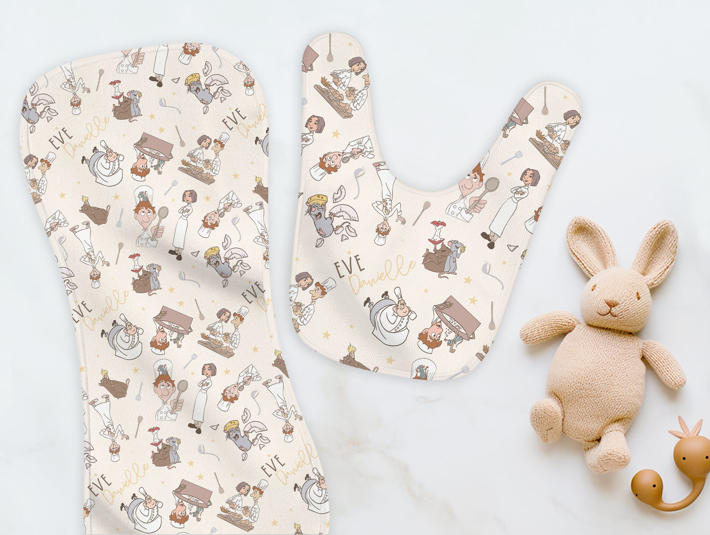 Remi Personalized Name Burp Cloth & Bib