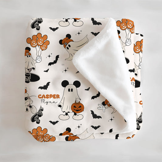 Boo Crew Halloween Personalized Minky Blanket