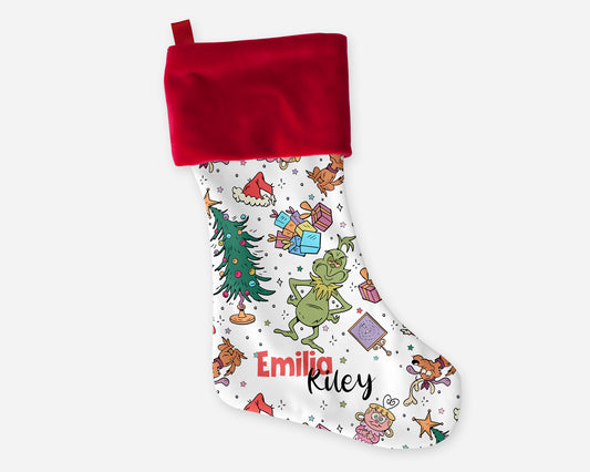 Mean But Merry Personalized Christmas Stocking