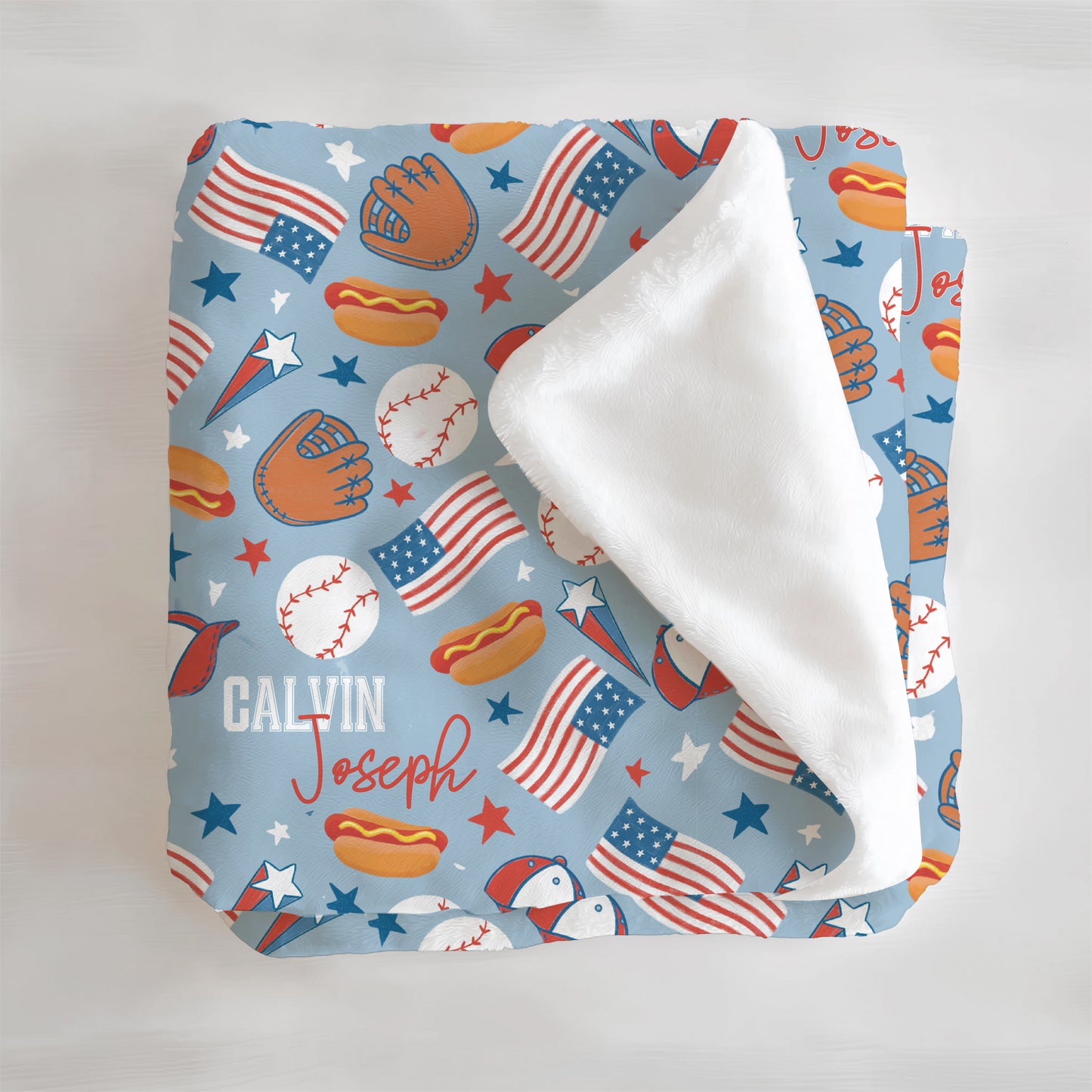 Take Me Out To The Ballgame Personalized Minky Blanket