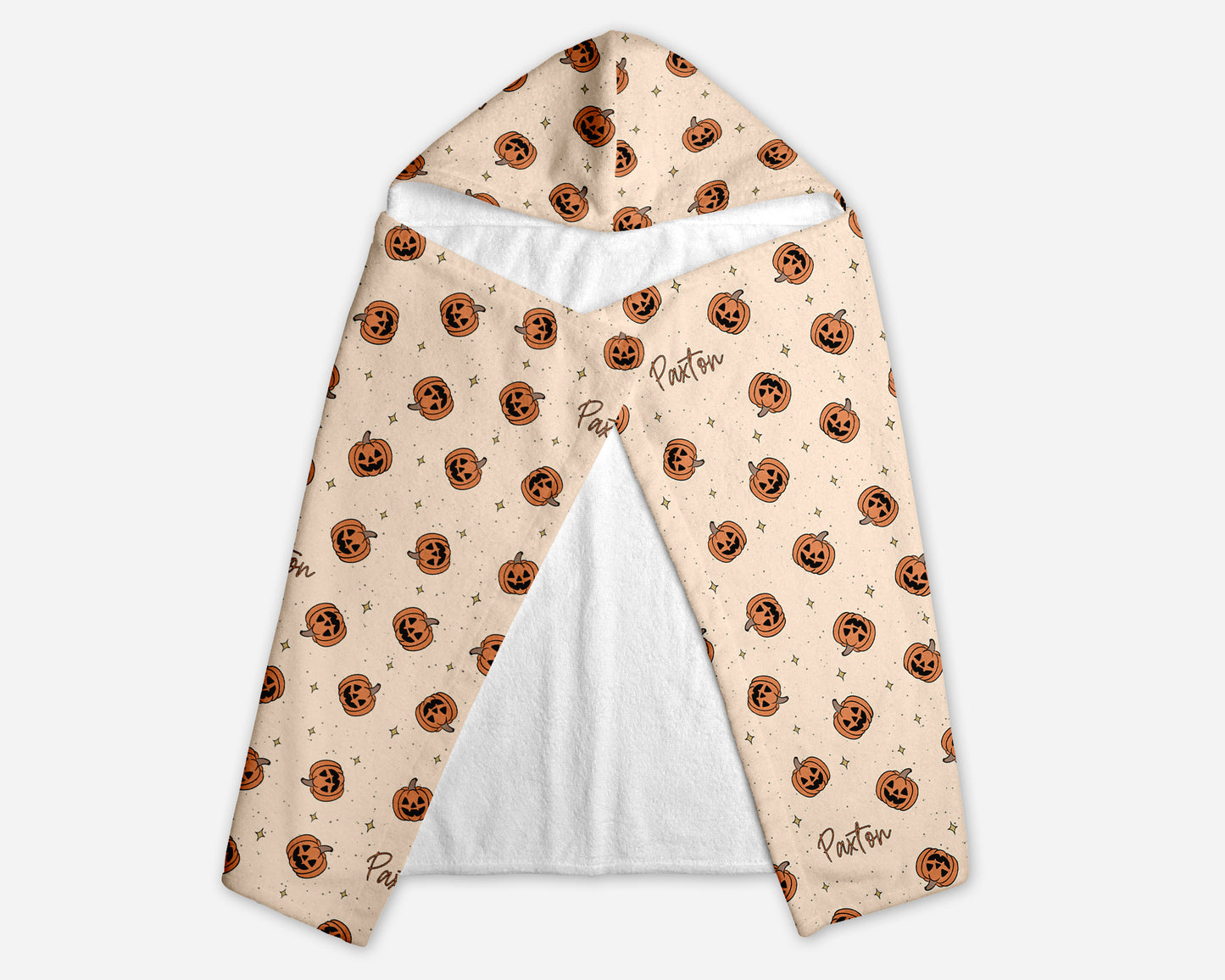 Pumpkins Halloween Personalized Hooded Towel