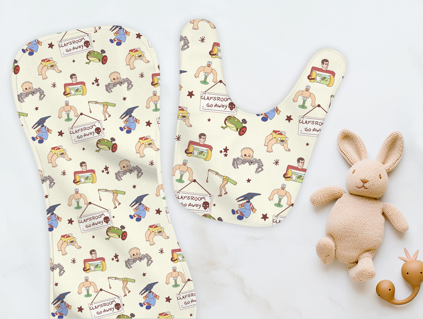 Sids Room Personalized Name Burp Cloth & Bib