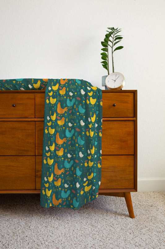 Cluck & Bloom Personalized Name Swaddle Blanket