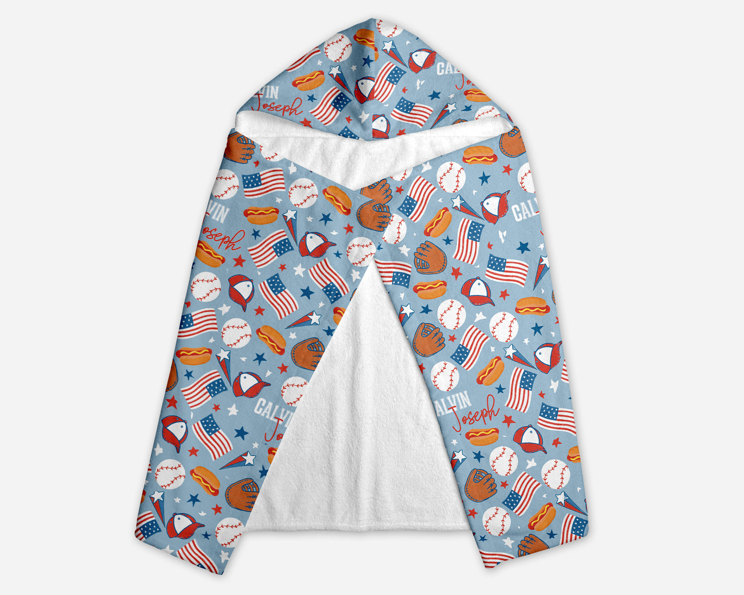 Take Me Out To The Ballgame Personalized Hooded Towel
