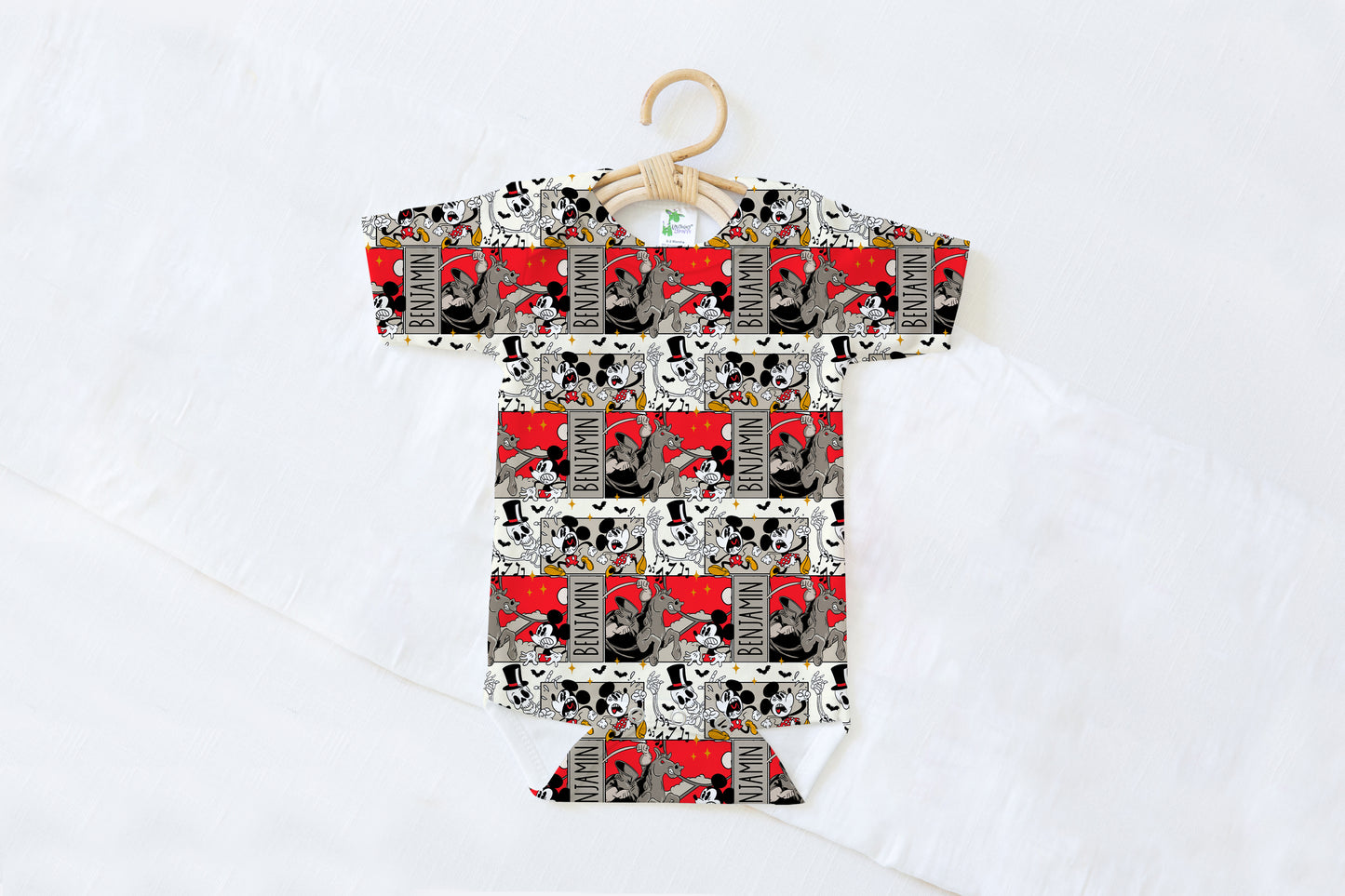 Don't Lose Your Head Halloween Personalized Name Baby Bodysuit