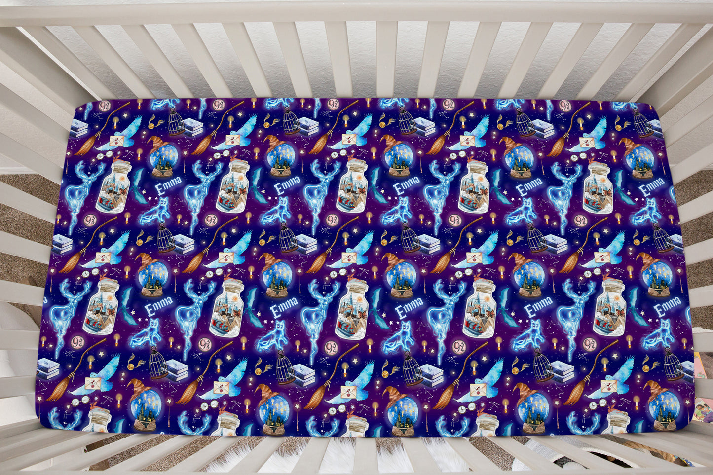 Wizarding World Personalized Crib Sheet