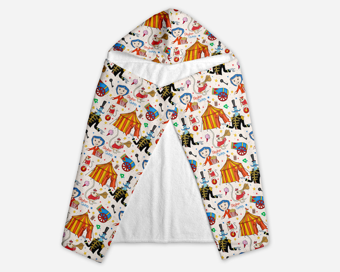Button Eyes Personalized Hooded Towel