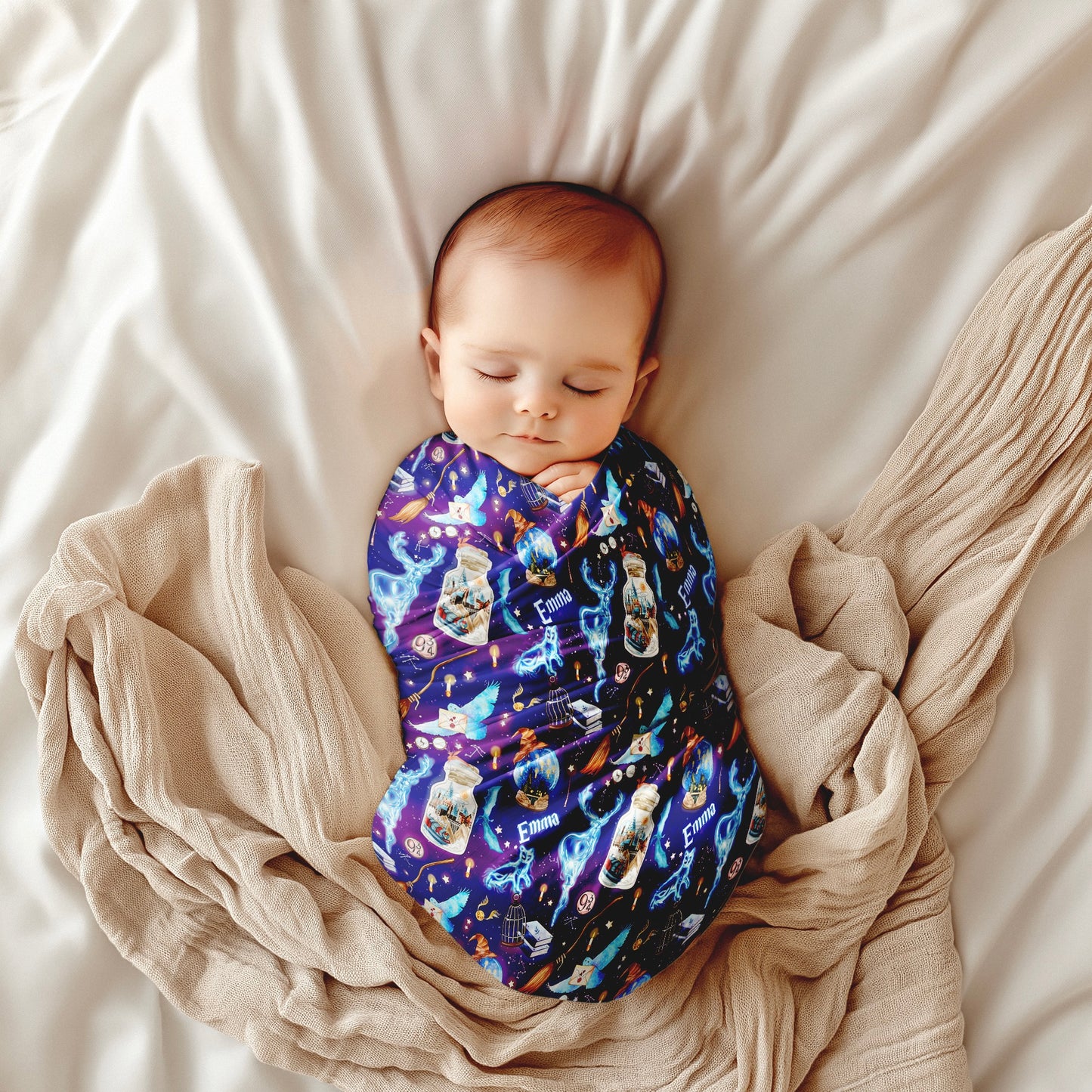 Wizarding World Personalized Name Swaddle