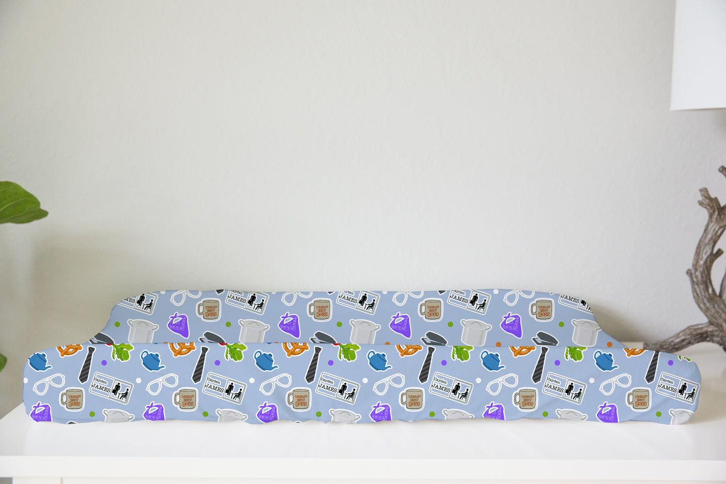 Paper Business Personalized Changing Pad Cover
