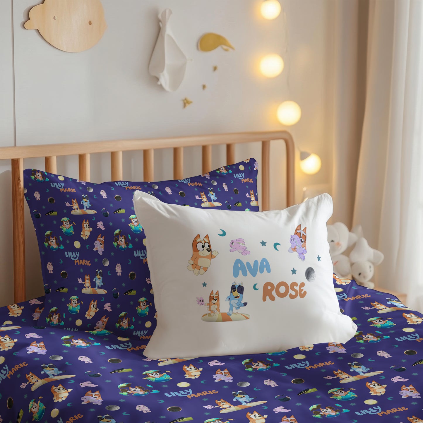 Sleepytime Pups Build Your Own Personalized Twin Bedding Set – Sheets & Pillowcase Options