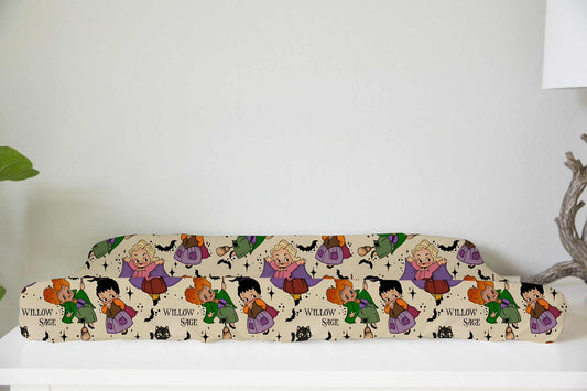 Little Witches Halloween Personalized Changing Pad Cover