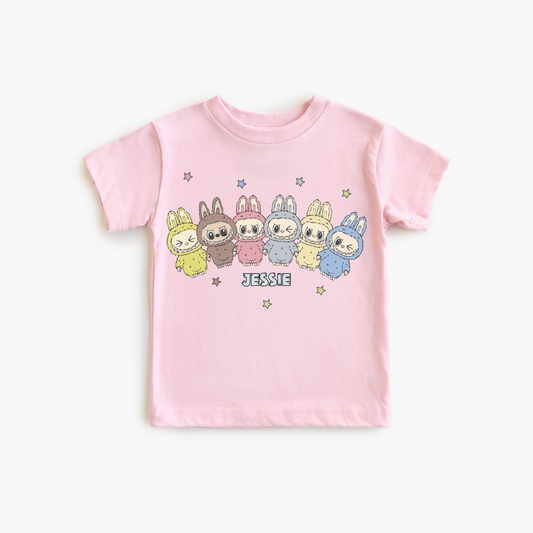 Labubu Monsters Personalized Kids Graphic Tee | Multiple Colorways
