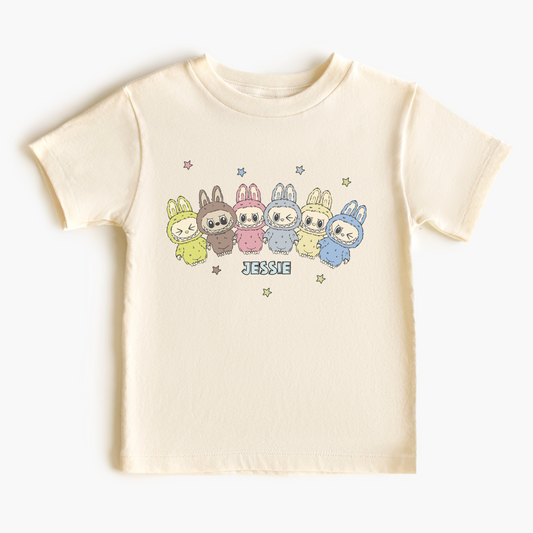 Labubu Monsters Personalized Kids Graphic Tee | Multiple Colorways