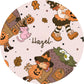 Autumn Stroll Halloween Personalized Name Infant Gown