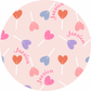 Lollypop Hearts Personalized Hooded Towel