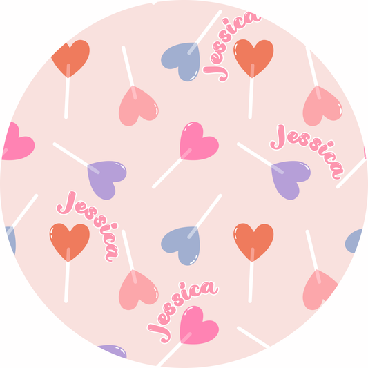 Kids Personalized Step Stool | Lollypop Hearts
