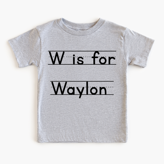 Back To School Personalized My Name Kids Graphic Tee  | Multiple Colorways