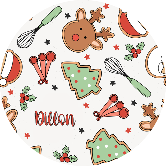 Christmas Cookies Personalized Beach Towel