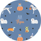 Halloween Pups Personalized Name Infant Gown