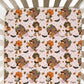 Autumn Stroll Halloween Personalized Crib Sheet